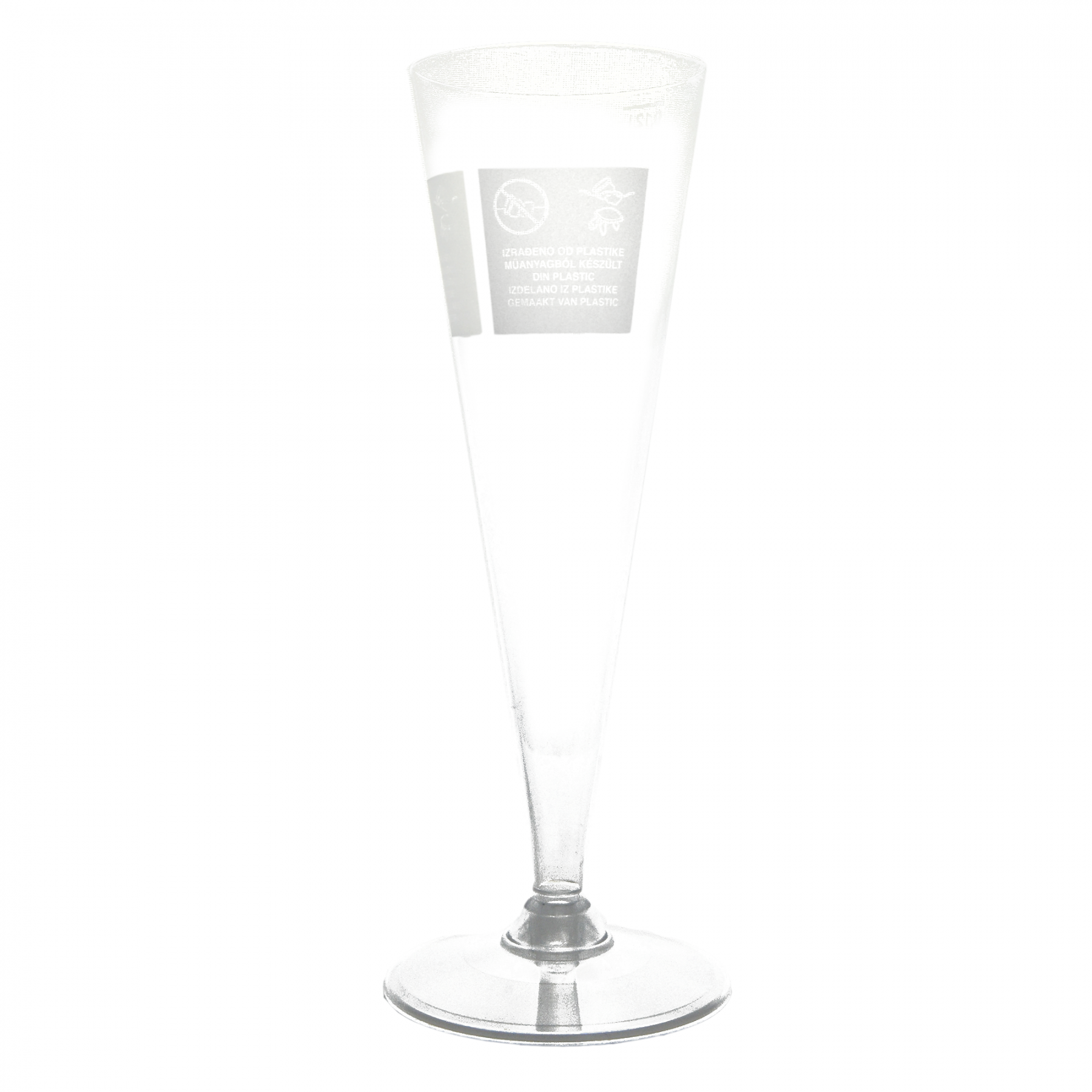 25 Bicchieri Champagne In Plastica - Flute Trasparenti Da 140ml, Riutilizzabili