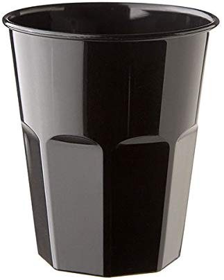 PZ 60 Bicchiere grande da cc 300 per cocktail in plastica rigida usa e getta nero black noir
