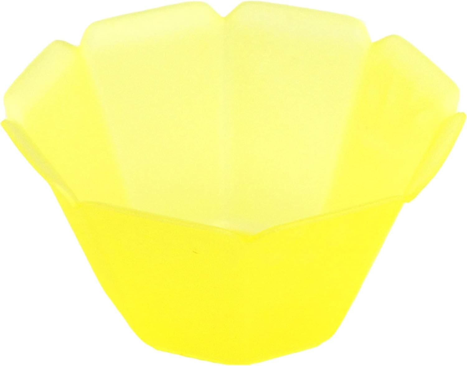 PZ 100 Coppa da yogurt e gelato macedonia da cc 90 a forma di fiore gialle