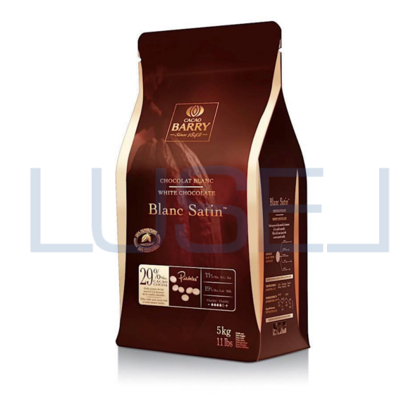 KG 5 Cioccolato bianco cacao Blanc Satin Barry in pastiglie