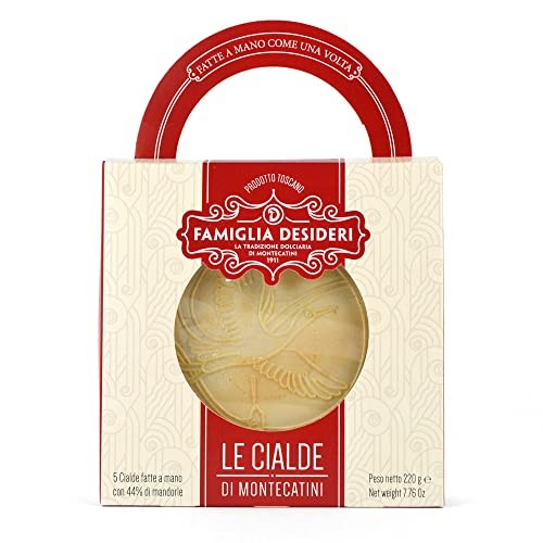 gr 220 cialde di montecatini alla mandorla in astuccio - almond wafer - cialda croccante