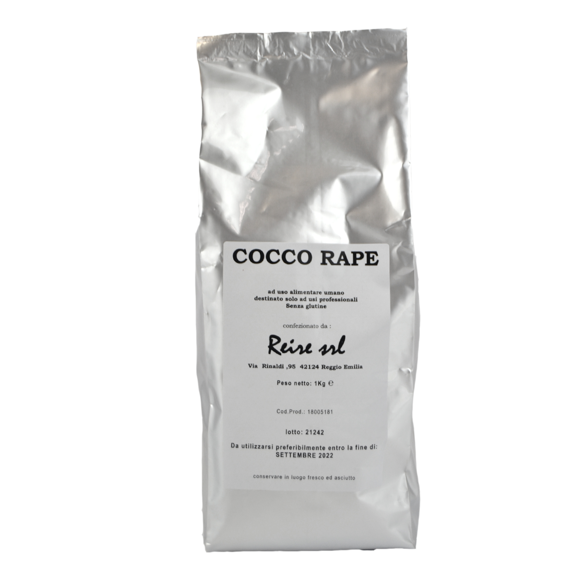 kg 1 cocco rape senza glutine ad uso alimentare destinato ad uso professionale 