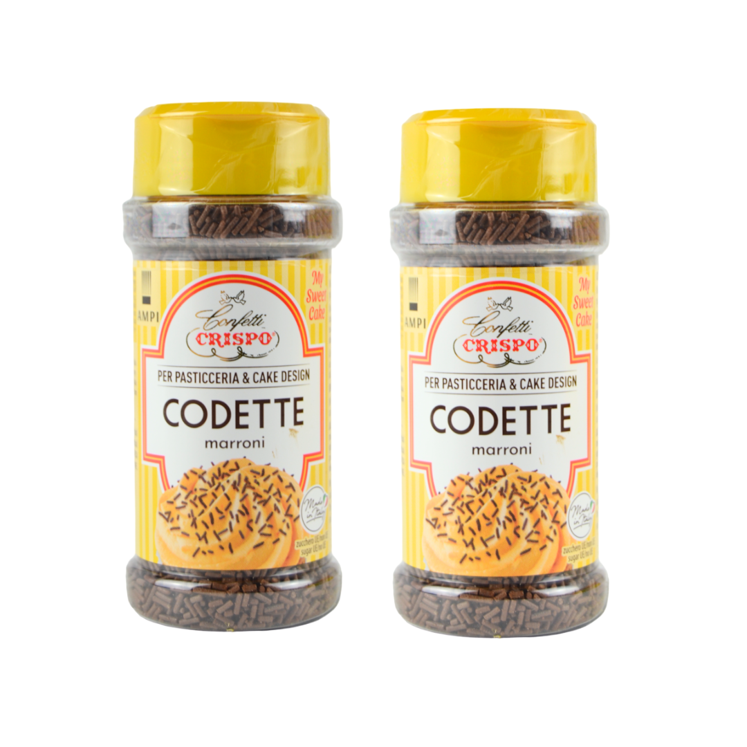 gr 150 codette marroni confetti crispo per pasticceria e cake design mimose di zucchero