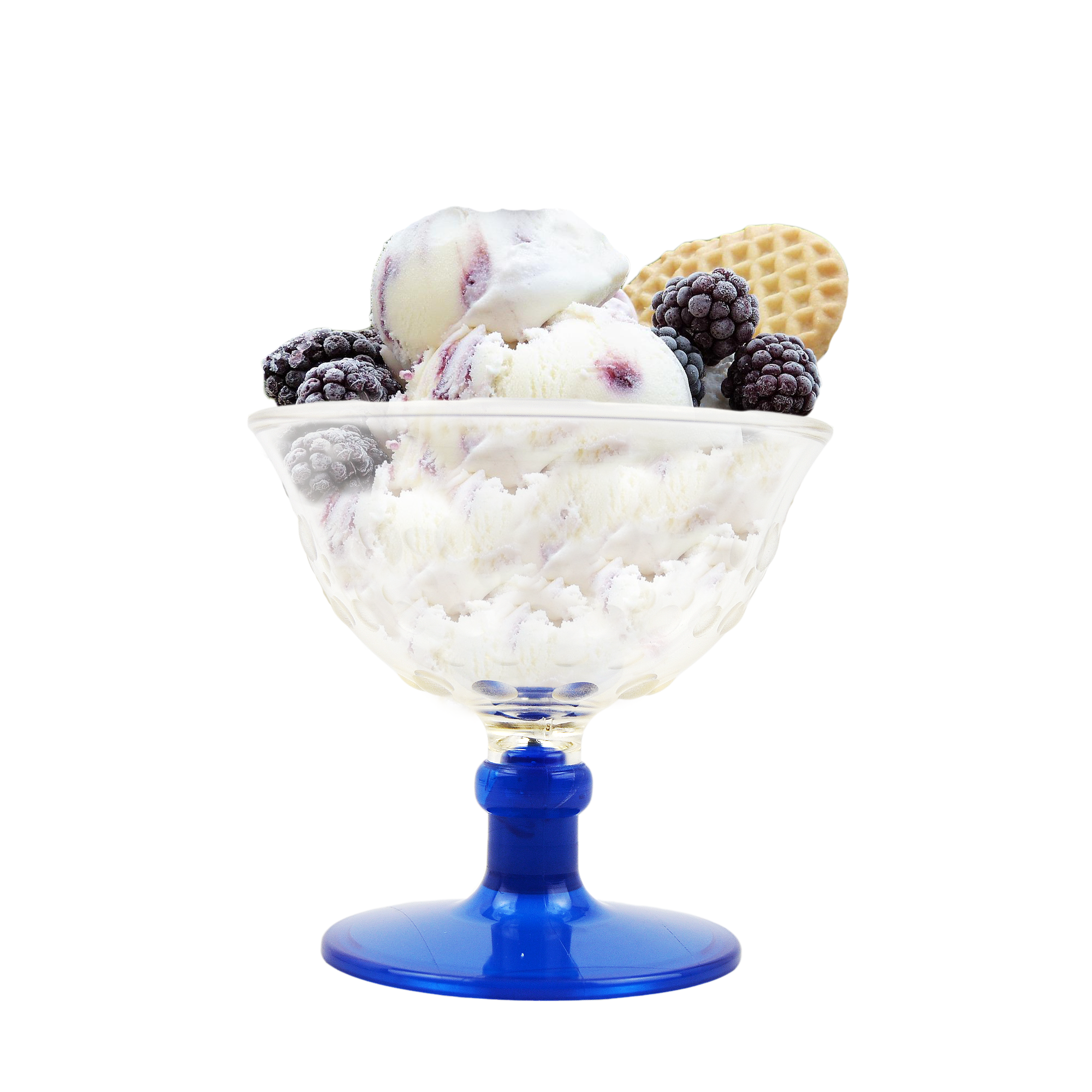 pz 2 coppa per gelato 400 cc base blu con gocce opache in rilievo in plastica resistente ideale per degustare gelati granite mousse e dolci