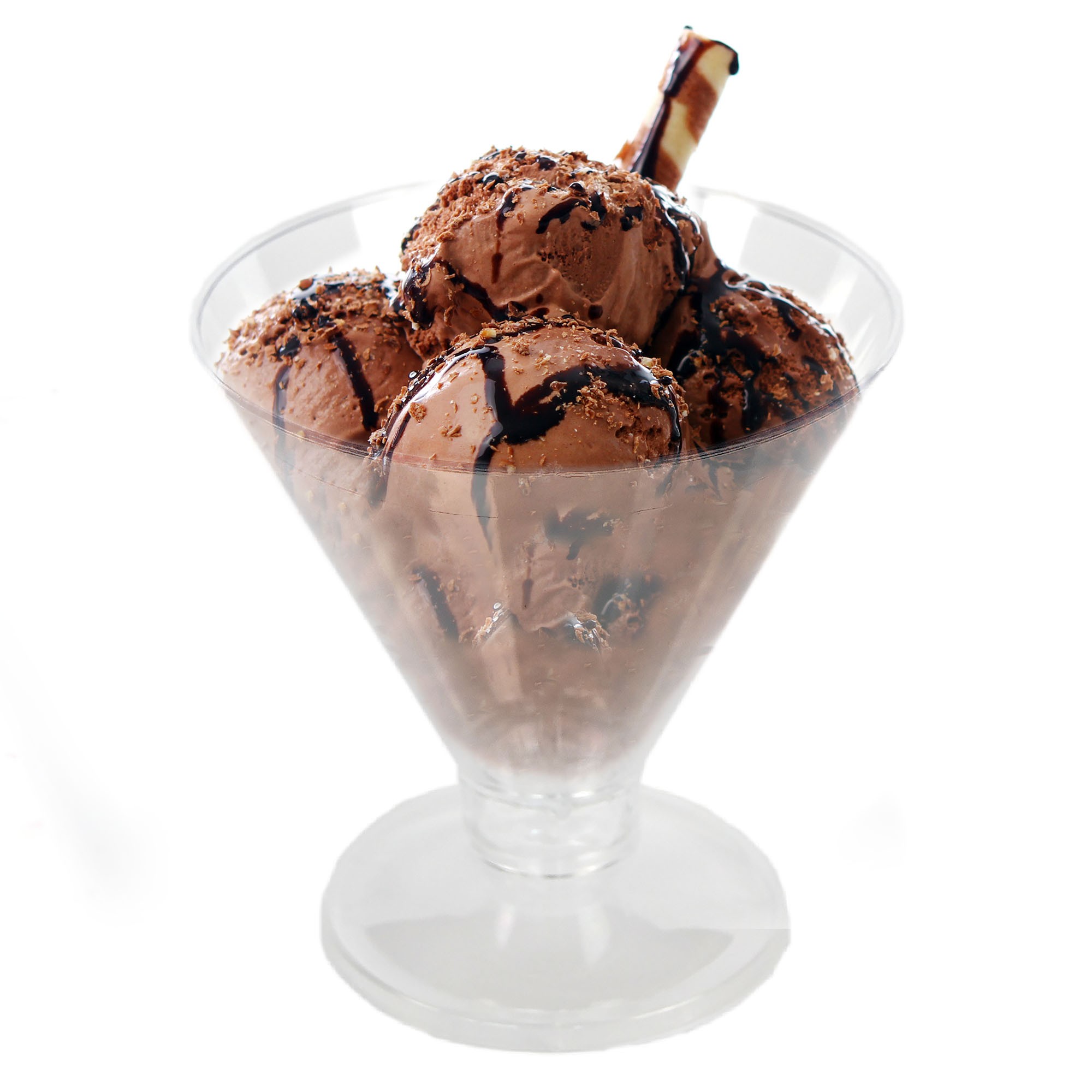 pz 96 coppa malibu trasparente in plastica 310 cc ideale per degustare gelati granite mousse e dolci