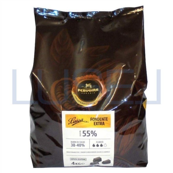Kg 4 Cioccolato Perugina Luisa fondente gluten free in cubetti di cioccolato al 55%