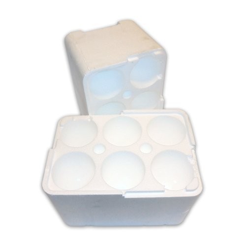 PZ 1 Cassa porta bottiglie con foro tondo (6 bottles) cassa in polistirolo per spedizione