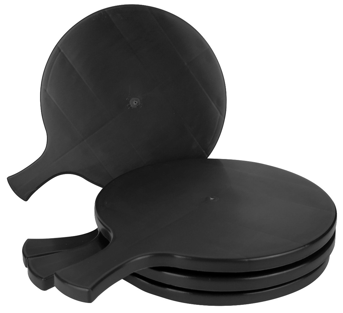 PZ 6 Tagliere nero black cm 34 x 26 con manico vassoio per taglieri di salumi formaggi e polenta in plastica rigida