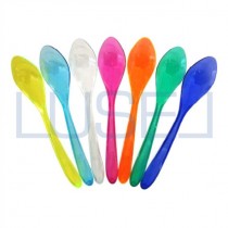 Pz 300 Cucchiaini monouso in plastica da cm 13,8 in vari colori per gelati yogurt e dolci