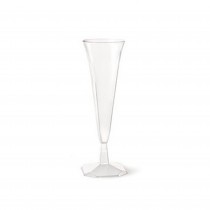 PZ 48 Flute diamante con base trasparente per champagne vino e prosecco