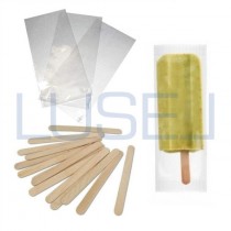 Kit Promozionale pz 1000 Stecco per gelato con punta arrotondata + 1000 bustine in PLP trasparente
