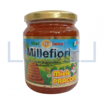 GR 500 Miele millefiori praconi 100 % italiano in vaso vetro natural honey sweetener dolcificante
