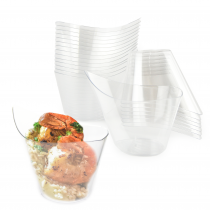 pz 50 coppetta trasparente da 200 cc forma a goccia per monoporzioni aperitivi, farro, riso o dessert
