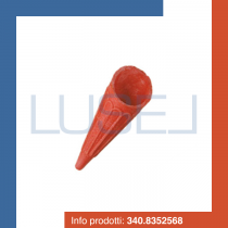 PZ 500 Cialde per gelati a forma di punta di cono rosse per coppe gelato e dolci