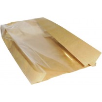 pz 100 sacchetto con finestra cm 17x34 in carta antigrasso busta per pane pizzette biscotti dolci e alimenti paper bag