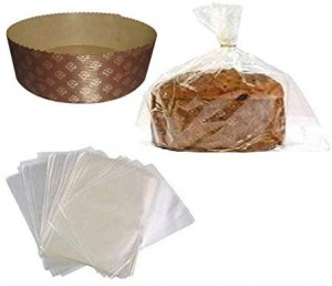 Kit Promozionale pz 20 Sacchetti in PLP da cm 32 x 45 + pz 20 Forme per panettone basso
