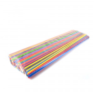 Pz 750 cannucce compostabili lunghe straight straw compostable altezza 75 cm (diametro 0,6 cm) colori assorti