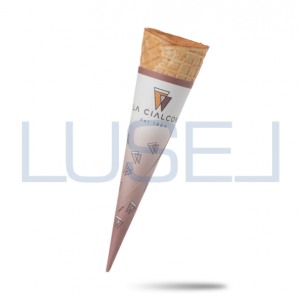 PZ 310 Cono Botticelli per gelato, cialda per gelato formato piccolo + pirottino in carta