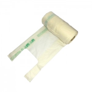 PZ 500 Sacchetti biologici bianchi con manico buste in plastica linea bio-eco