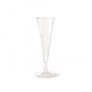PZ 48 Flute diamante in plastica con base trasparente per champagne vino e prosecco
