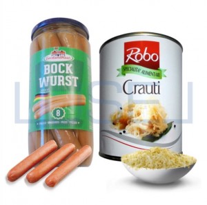 GR 720 Wurstel Bockwurst in vaso vetro + GR 770 Crauti pastorizzati