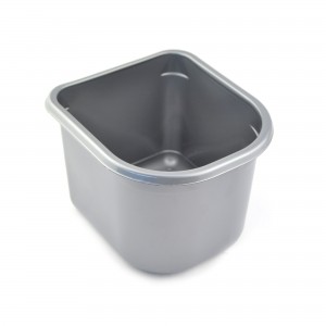 Pz 25 mezza vaschetta lt 2,5 per gelato grigia misure 160 x 180 x (h) 120 mm 